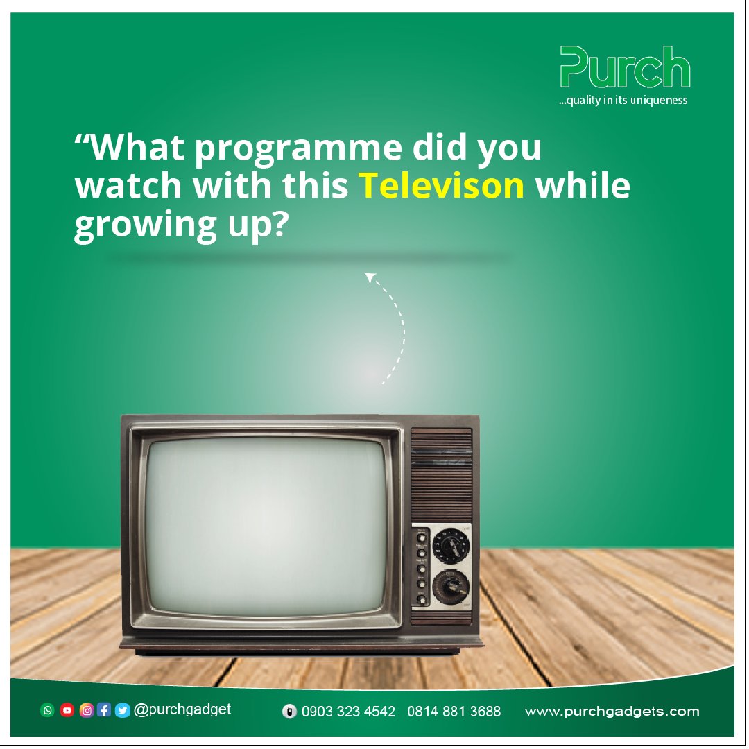Purchgadget's tweet photo. Can you remember your favorite programmes you watched on this TV while growing up? 🤪

Let us know in the comments.

#purchgadgets #throwback #throwbackthursday https://t.co/AMt6irCSRr