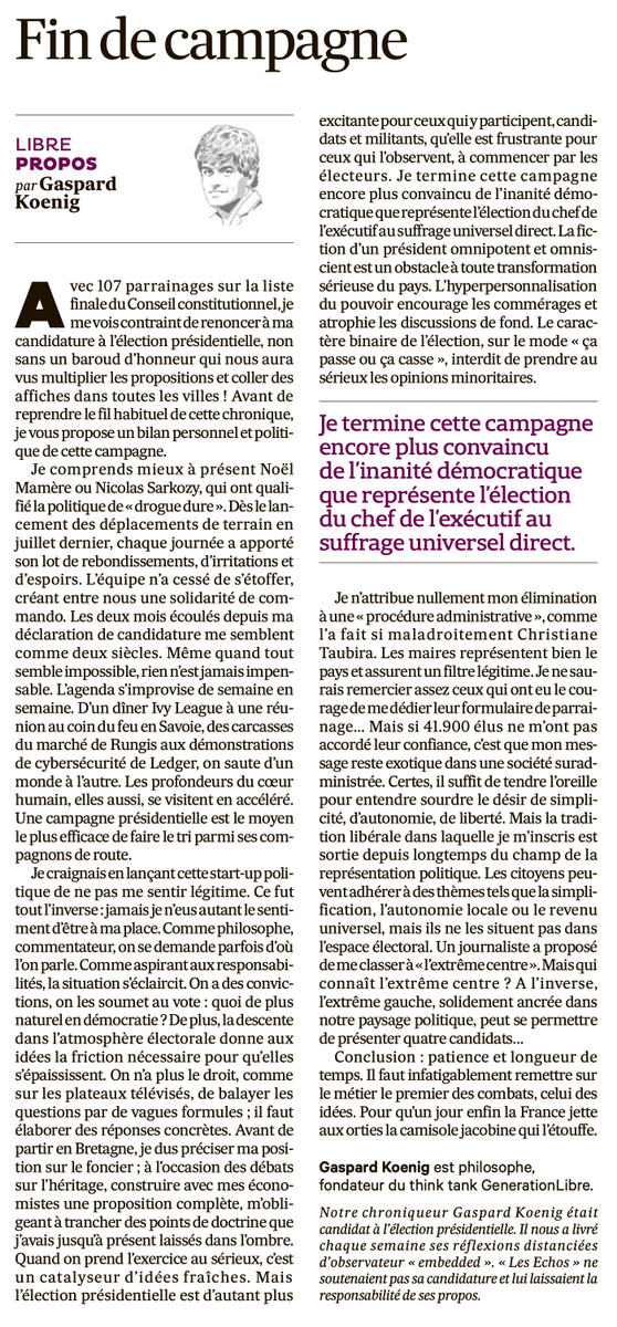 MouvementSimple's tweet photo. Fin de campagne mais début de l'aventure politique ! Avec 107 parrainages, je me vois contraint de renoncer à ma candidature à l’élection présidentielle, non sans un baroud d’honneur qui nous aura vus multiplier les propositions et coller des affiches dans toutes les villes. https://t.co/CZHW4StNAQ