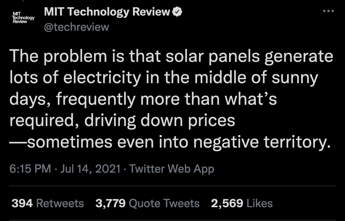 Under capitalism, unlimited free electricity is a problem.