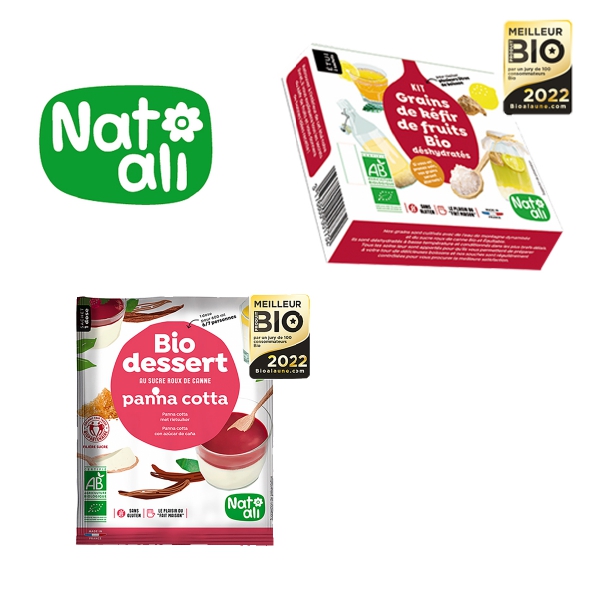 « Meilleurs Produits Bio 2022 » 

Double prix pour Nature et Aliments !🤩

•       Le Kit grains de kéfir de fruits bio déshydratés dans la catégorie Épicerie sucrée !👏

•       Dans la catégorie Yaourt et autres desserts, le Bio dessert Panna Cotta au sucre roux de canne !💪