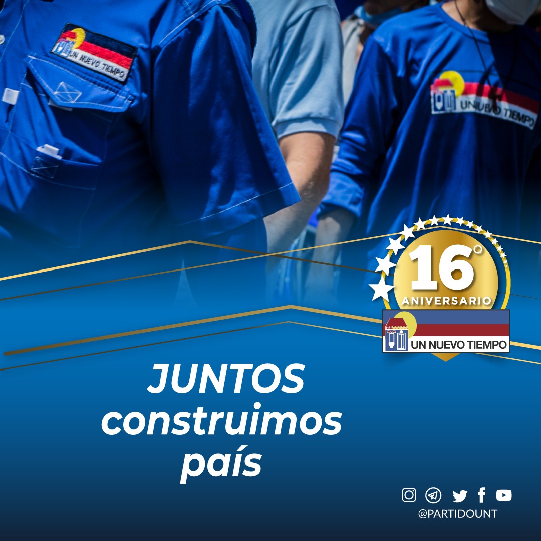 MujerdeVzla's tweet photo. #UNTSembrandoEsperanza
Hoy jueves en Caracas el acto central del 16 aniversario de la fundación de nuestro @partidoUNT.
Ratificando el compromiso con la gente, de construir juntos este país nuestro, que se llama Venezuela.
@UNT_Caracas   @UNTLaPastoraccs https://t.co/gtu1mcJ7YR