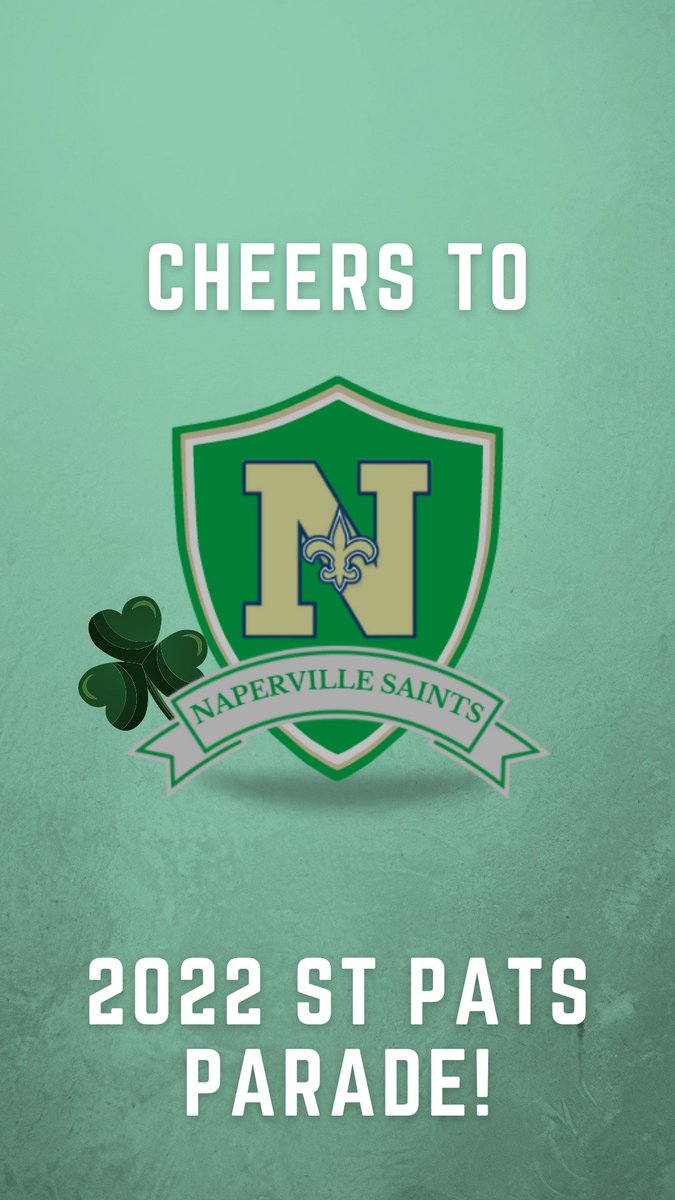 Naperville Saints Football (@napervillesnts) on Twitter photo Saints on Parade!
Cheer on the <a href="/NapervilleSnts/">Naperville Saints Football</a> as we march in the Naperville St. Patrick's Day Parade this Saturday, 10am-12pm!
Parade starts on corner of Mill St. and 5th Ave, heads south on Mill to Jackson, crosses over to Main St. and ends at Water St.
<a href="/WestSuburbanIr1/">@WestSuburbanIrish</a> Saints on Parade!
Cheer on the <a href="/NapervilleSnts/">Naperville Saints Football</a> as we march in the Naperville St. Patrick's Day Parade this Saturday, 10am-12pm!
Parade starts on corner of Mill St. and 5th Ave, heads south on Mill to Jackson, crosses over to Main St. and ends at Water St.
<a href="/WestSuburbanIr1/">@WestSuburbanIrish</a>