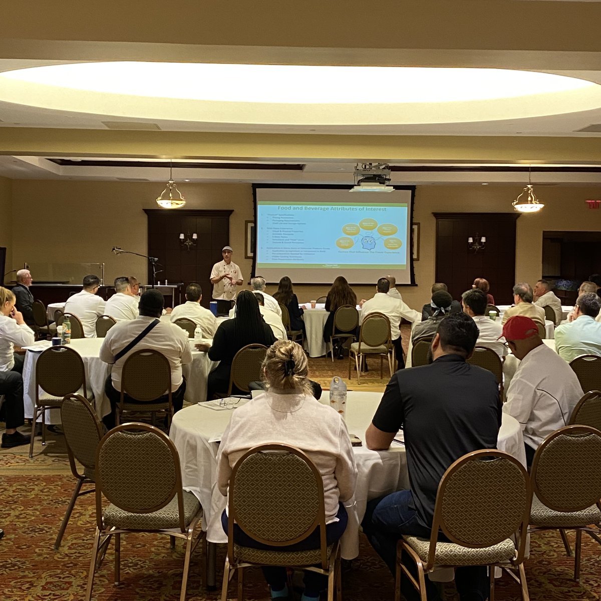 acfchefs's tweet photo. The Advanced Culinary Summit is off to a great start with Chef Robert Danhi @chefdanhi for The Psychology of Taste and Flavor! Thanks to all of our incredible sponsors and everyone who made this summit so awesome! 

#acfchefs #advancedculinarysummit https://t.co/puOdm1zTNQ