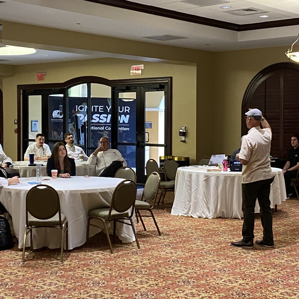 acfchefs's tweet photo. The Advanced Culinary Summit is off to a great start with Chef Robert Danhi @chefdanhi for The Psychology of Taste and Flavor! Thanks to all of our incredible sponsors and everyone who made this summit so awesome! 

#acfchefs #advancedculinarysummit https://t.co/puOdm1zTNQ