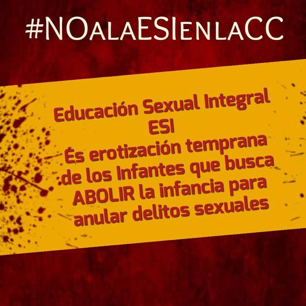 CollaoCarva's tweet photo. No permitamos que profanen la inocencia de nuestros niños, el Estado quiere sexualizarlos desde temprana edad y con eso están a un paso de normalizar la pedofilia.🇨🇱🇨🇱🇨🇱🇨🇱🇨🇱#NOalaESIenlaCC https://t.co/CRxign9lvu
