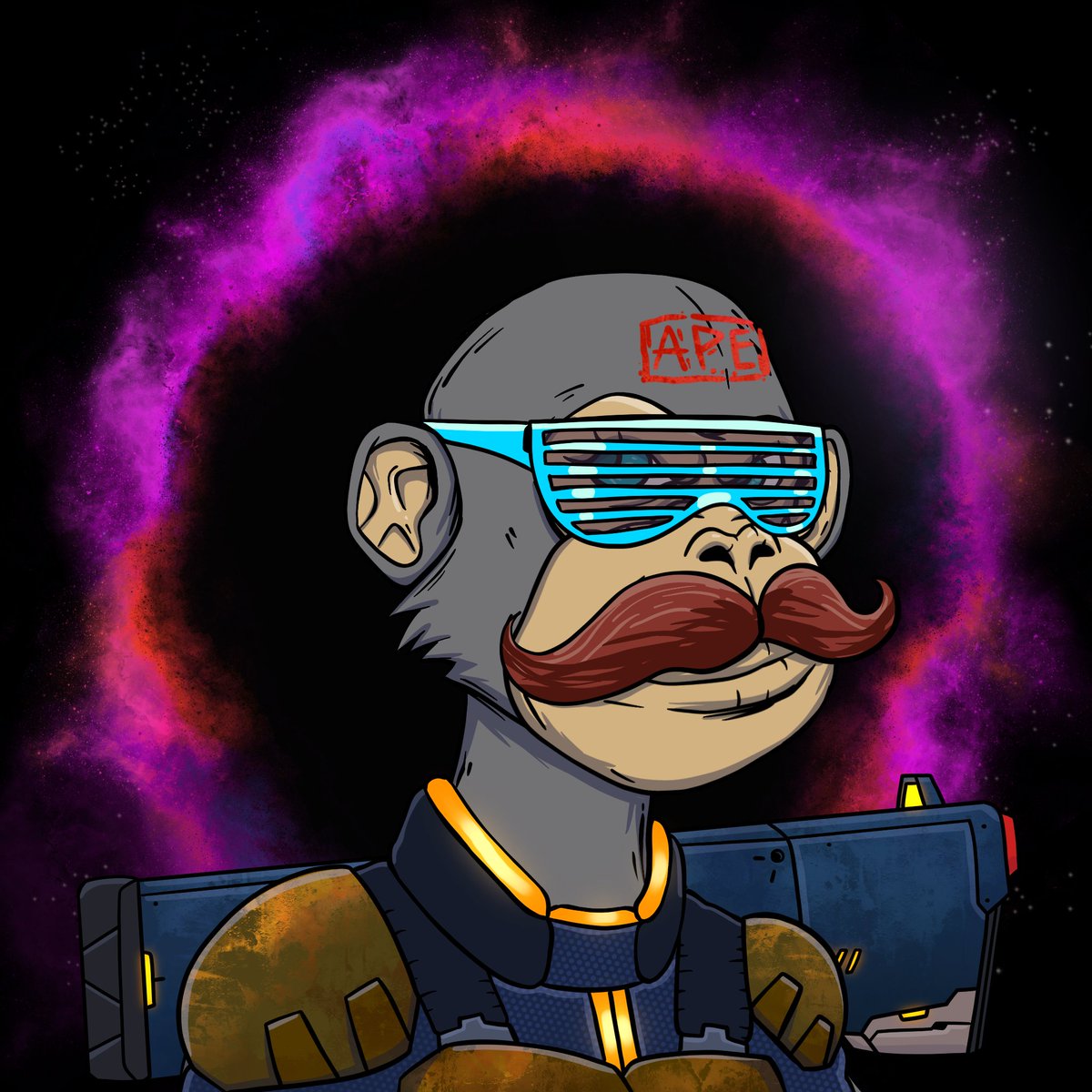 Stached_CNFT's tweet photo. @crypto_crim @SpaceApeClub #StacheGang #StacheLife @Stached_CNFT https://t.co/rvcCkaPlQf