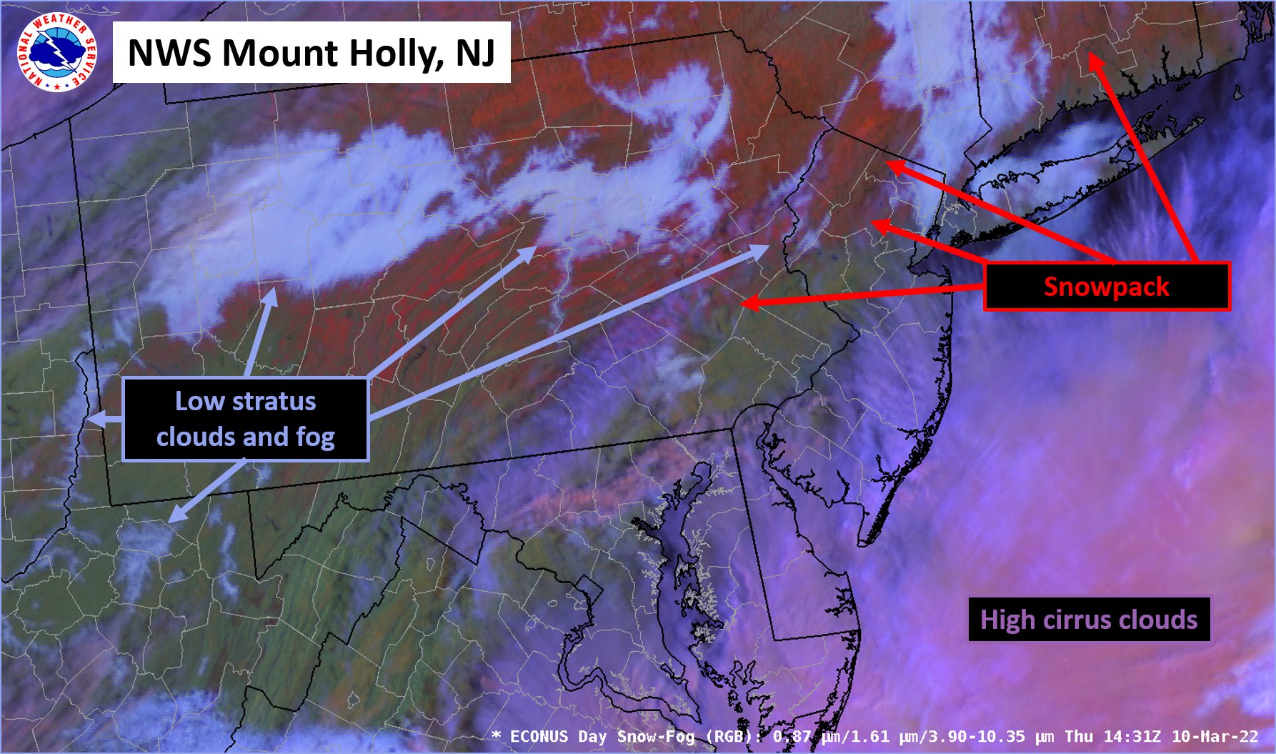 NWS Mount Holly on Twitter "🌫️☁️ Lots of interesting features this