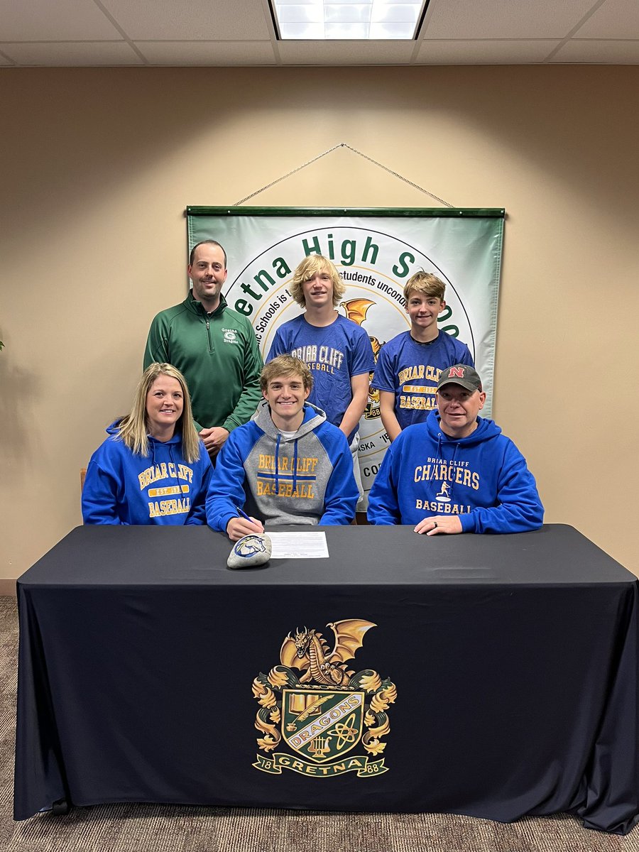 Congratulations to Logan Kraegel, his family, and his coaches for signing to continue his education and play baseball at Briar Cliff University <a href="/CliffBaseball/">Briar Cliff Baseball</a>.  We are proud of you Logan!
