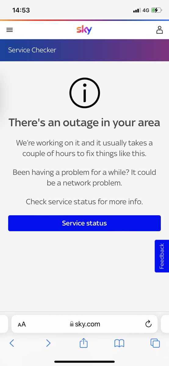 harrijo8's tweet photo. @SkyHelpTeam I’ve done that and am being told there is an issue, who can tell me when this will be fixed? https://t.co/Obf7ZHMyMd