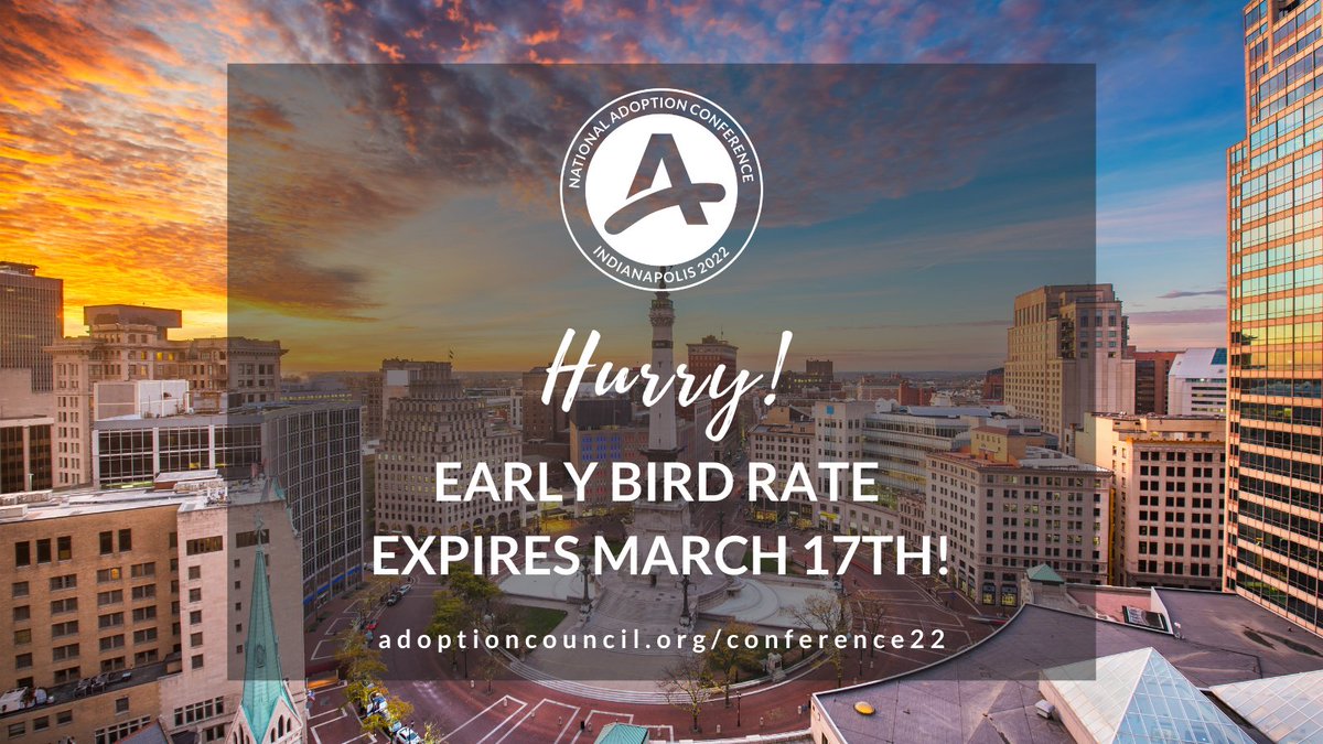 AdoptionCouncil's tweet photo. Take the next step in your professional development at the National Adoption Conference - the leading event for training and continuing ed for adoption professionals. Get the best rates now before they expire! https://t.co/zTtbd1kfog #socialworkce #adoptionconference #ncfacon22 https://t.co/MW1olsmQcs