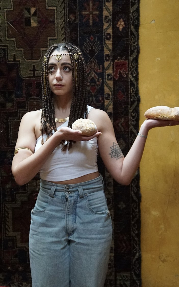 ContactMcr's tweet photo. A decade from the Arab Spring, @miraysidhomm traces uprisings to the strikes in the Pharonic era. 

The Bread We Break attempts to piece together fragments of an untold history, to knead the past into the present, to feed the future. 

Learn more: https://t.co/VxqKgfyyDB https://t.co/wI6A0D4bkc