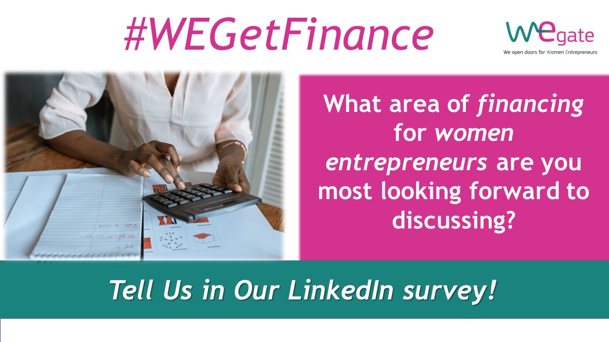What area of financing for #womenentrepreneurs are you most looking forward to discussing? 

Tell us about your expectations for #WEGetFinance in our LinkedIn Survey: linkedin.com/feed/update/ur…