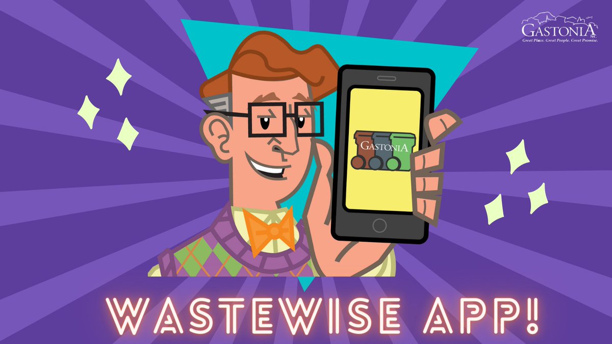 CityofGastonia's tweet photo. The one answer to all of your questions about trash and yard waste collection in Gastonia - and what can be recycled. Download the 🆓 WasteWise app!
#WiseUp https://t.co/kiLbFmHszs