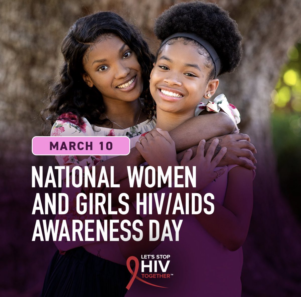 Today is National Women and Girls HIV/AIDS Awareness Day, a day to address the impact of HIV on women and girls. When we reduce HIV stigma and promote testing, prevention, and treatment for women. #StopHIVTogether #NWGHAAD