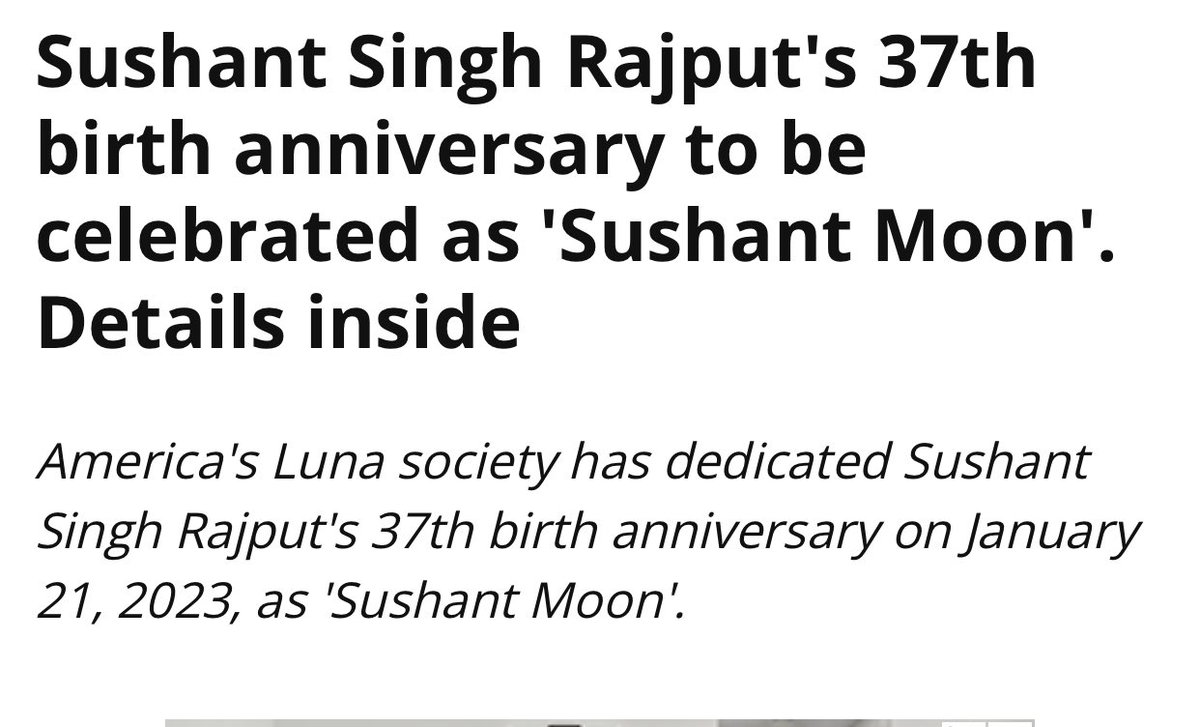 CoronaKuti's tweet photo. His birthday will now be - Sushant Moon. What an honour. 

It’s sad that foreign countries are doing more for Sushant than India is. 

#JusticeForSushantSinghRajput 
Sushant Our PowerBank https://t.co/48tdiCw3x8