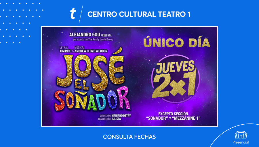 Ticketmaster_Me's tweet photo. 🤩 ✨ Aprovecha solamente HOY nuestro #Jueves2x1 para @JoseElMusical con la actuación de @_CarlosRivera, #FelaDomínguez, @KalimbaMX y un gran elenco. Compra aquí tus boletos 👇 
https://t.co/zuKDJsyPKg https://t.co/Tns6DauUTB