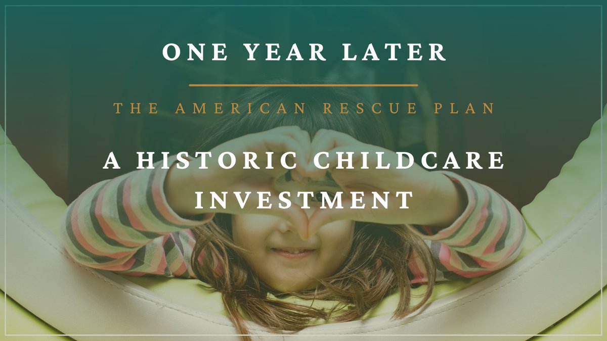 When working parents have access to affordable daycares and our #childcare  programs are equitably funded, we create a stronger foundation for our entire economy. 
#ARPinAction
