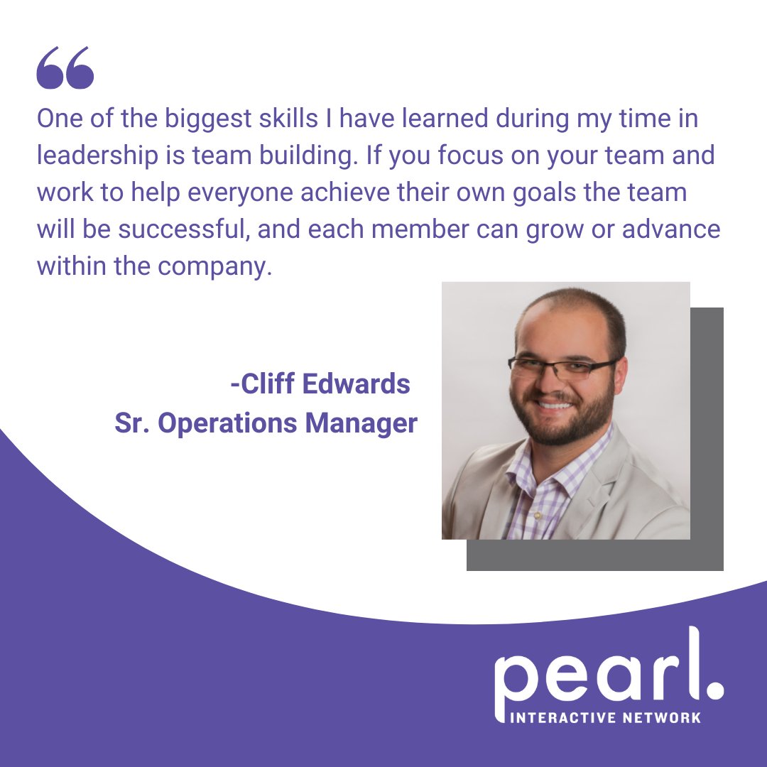 Pearl is honored to shine a spotlight on senior operations manager, Cliff Edwards, who joined Pearl in August of 2019 as an operations manager. 
#greatplacetowork #employeespotlight #EmploymentOpportunities #jobs