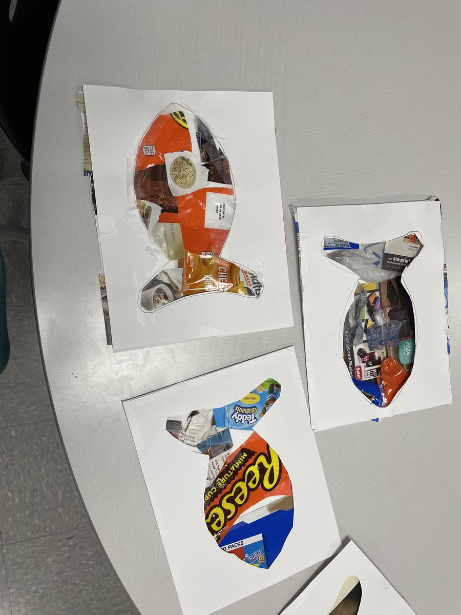 Today in genius hour we learned about helping to keep our oceans clean. We ended the day with making an art project using some of our recycled trash we saved from the week! #oakflatproud #bssdproud