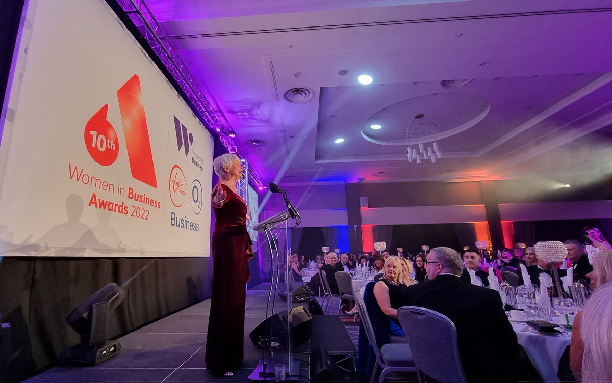 RyanMcAleerbiz's tweet photo. Signs things are getting back to normal... #WIBAwards2022 back after more than two years. @PamBallantine hosts tenth @wibni awards. https://t.co/BbXB24Vowf