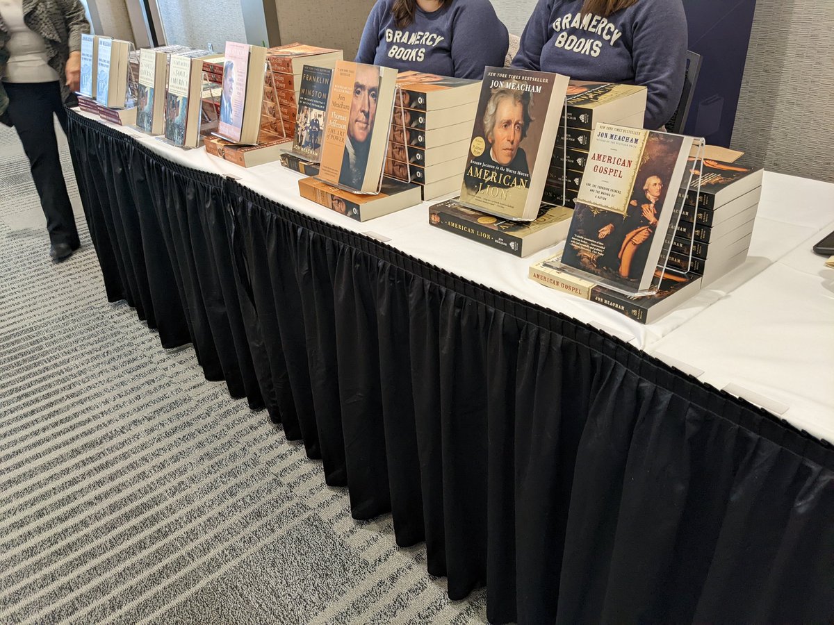 ColumbusBar's tweet photo. Getting set up for "The Soul of America: The Battle for our Better Angels", featuring Jon Meacham! We'll be live tweeting the CLE here for everyone under #CBACLE. https://t.co/B4t1Ds5bML