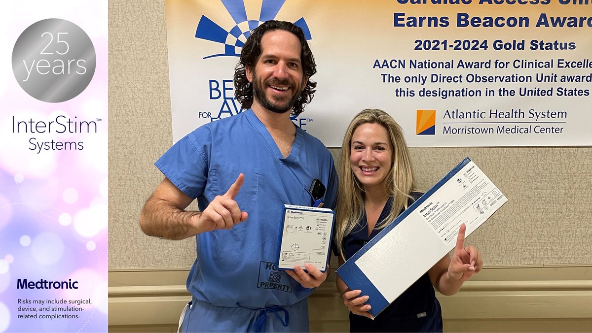MDTPelvicHealth's tweet photo. It’s been nearly 25 years since we brought SNM therapy to market and we’re celebrating with 25 doctors implanting InterStim X™ system. Congratulations Dr. Michael Ingber on your first InterStim X™ case. Important Safety Info: https://t.co/upBZ79WSE1 https://t.co/9AOzXSlLm8