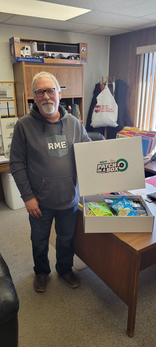 The #Brier2022 is well underway and Todd from RME Milk River will be enjoying his snacks in the AGI patch in a box <a href="/AgGrowthIntl/">AGI</a>