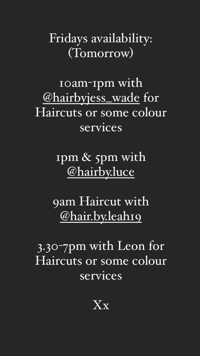 Availability tomorrow #norwichhairdresser #norwichhair