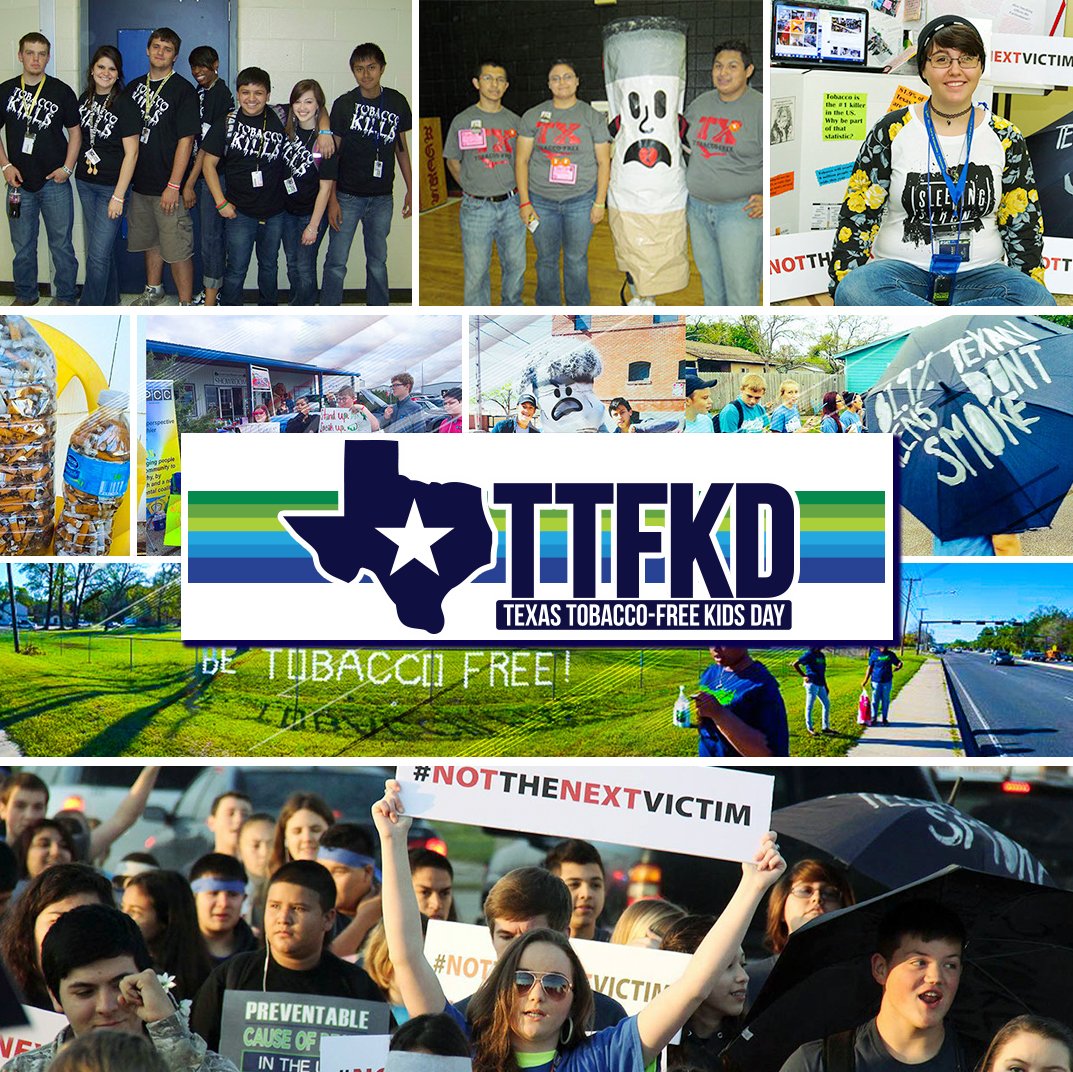 TxSayWhat's tweet photo. On April 1st, Texas youth will host activities & events to expose and combat Big Tobacco’s powerful marketing strategies for Texas Tobacco-Free Kids Day (TTFKD). How are you planning on celebrating #TTFKD? #majorKEY #KEYtosuccess #TakeDownTobacco https://t.co/hNF3Ds3JL0