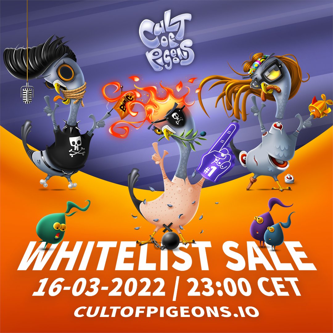 Whitelist sale date announcement!! 🕊️

Mint will start at 16th of March 11:00 PM CET!

Check discord for more details!

#CNFTCommunity #CNFT #Cardano #NFT #NFTCommunity #NFTdrop #NFTartist #CNFTCollection #NFTCollection