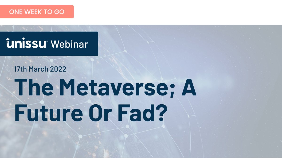 Only a week to go until the The Metaverse; A Future Or Fad event! 🌌

Join a fantastic panel as this is debated and discussed, and get a much deeper understanding for the specific topic of the Metaverse on Unissu

Get your ticket here - hubs.la/Q015s1xS0