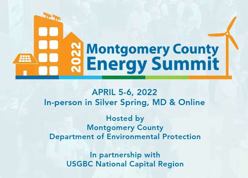 Mark your calendar! The Montgomery County Energy Summit will take place in-person (and virtually) on Tuesday, April 5 and Wednesday, April 6. Details ➡️ buff.ly/3pVJOT7.