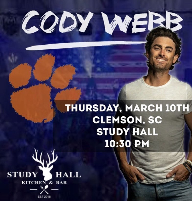 Tonight we have <a href="/CodyWebbCountry/">Cody Webb</a> playing from 10:30-close
