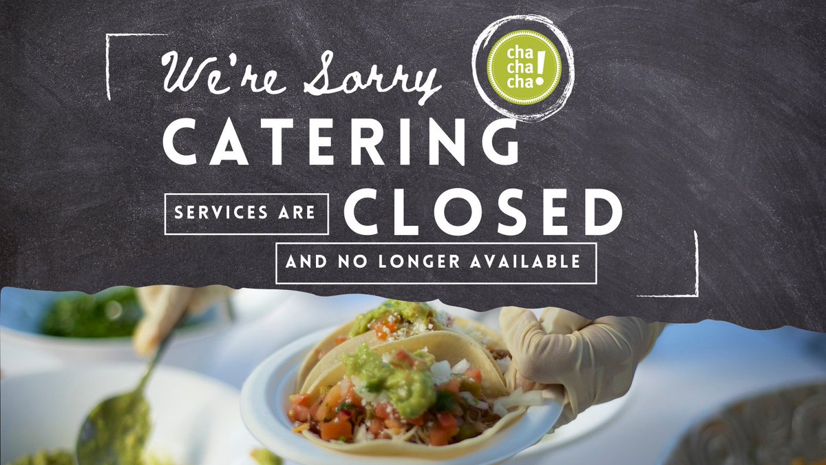 We're sorry to announce that we are no longer providing catering services. It has been a pleasure to cater to our community but at this time we will be focusing our efforts on our restaurant locations. All currently booked catering for the rest of the year will be honored.