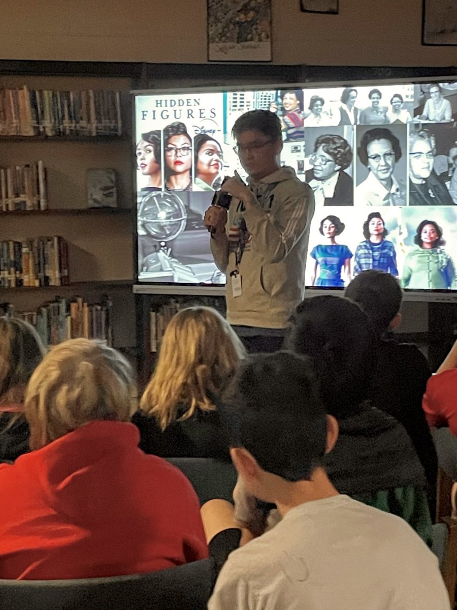 GCSchoolsNC's tweet image. GCS Rookie Teacher of the Year, Minh McNicholas, honored 3 profound mathematicians of @NASA, Katherine Johnson, Dorothy Vaughan &amp;amp; Mary Jackson, to inspire @NWMSgcs  students as they navigate through STEM professions &amp;amp; careers. #WomensHistoryMonth