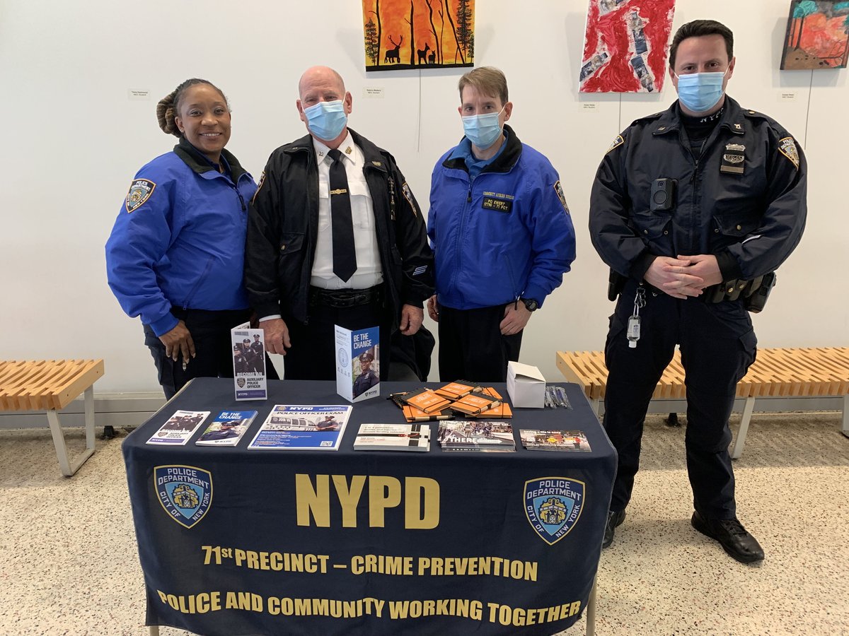 NYPD71Pct's tweet image. Your 71st Precinct Auxiliary Unit with the Community Affairs and Crime Prevention Officers held a recruitment event at Medgar Evers College. Registration for the Police Officer exam is open until March 14. Visit nypdrecruit.com or call 212-RECRUIT. #WhyIJoin #BeTheChange