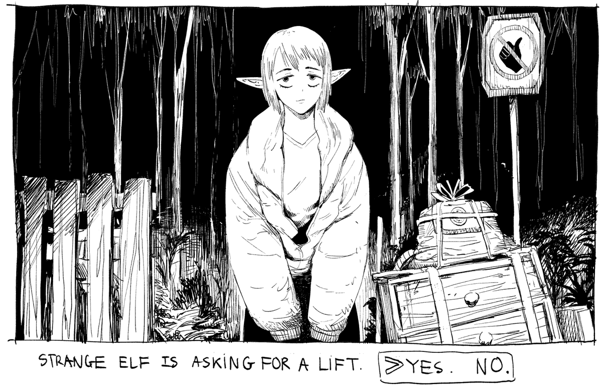 y_naf's tweet image. the adventure of a strange elf