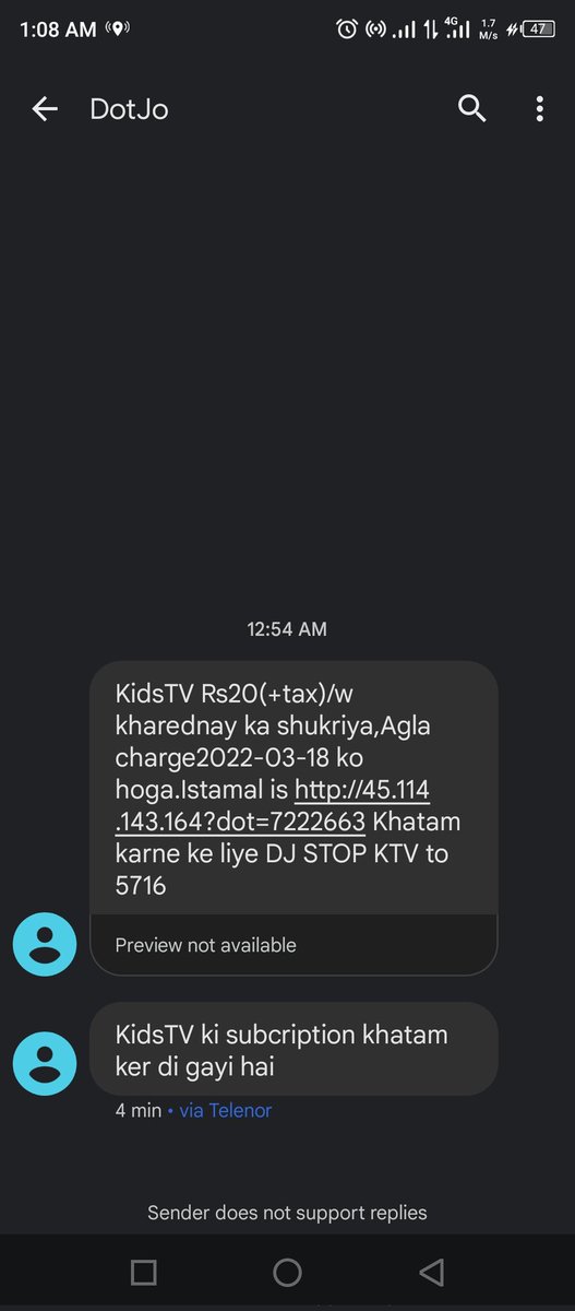 Facing again auto subscribe this offer without any ad click,kids tv auto subscribed,no one uses my phone,fix these issues #Telenor ,#Telenor_StopTheSale