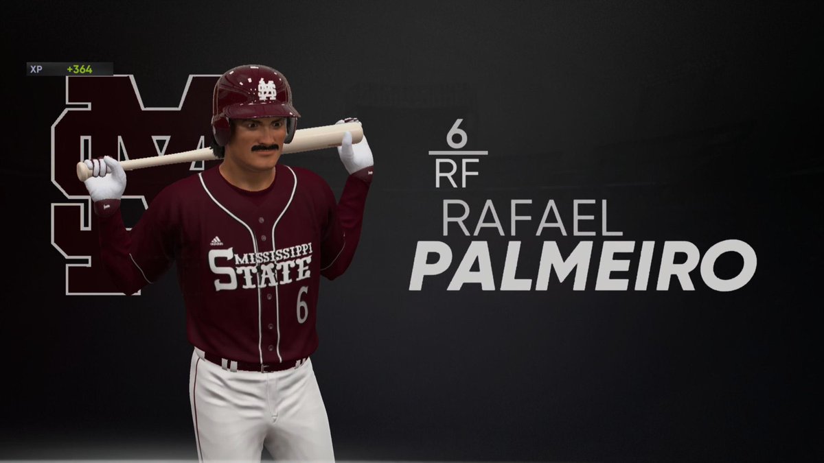 NcaaMlb's tweet photo. Mississippi State Legend Rafael Palmeiro on MLB The Show! #HailState #MLBTheShow https://t.co/RCUVMjuuwH