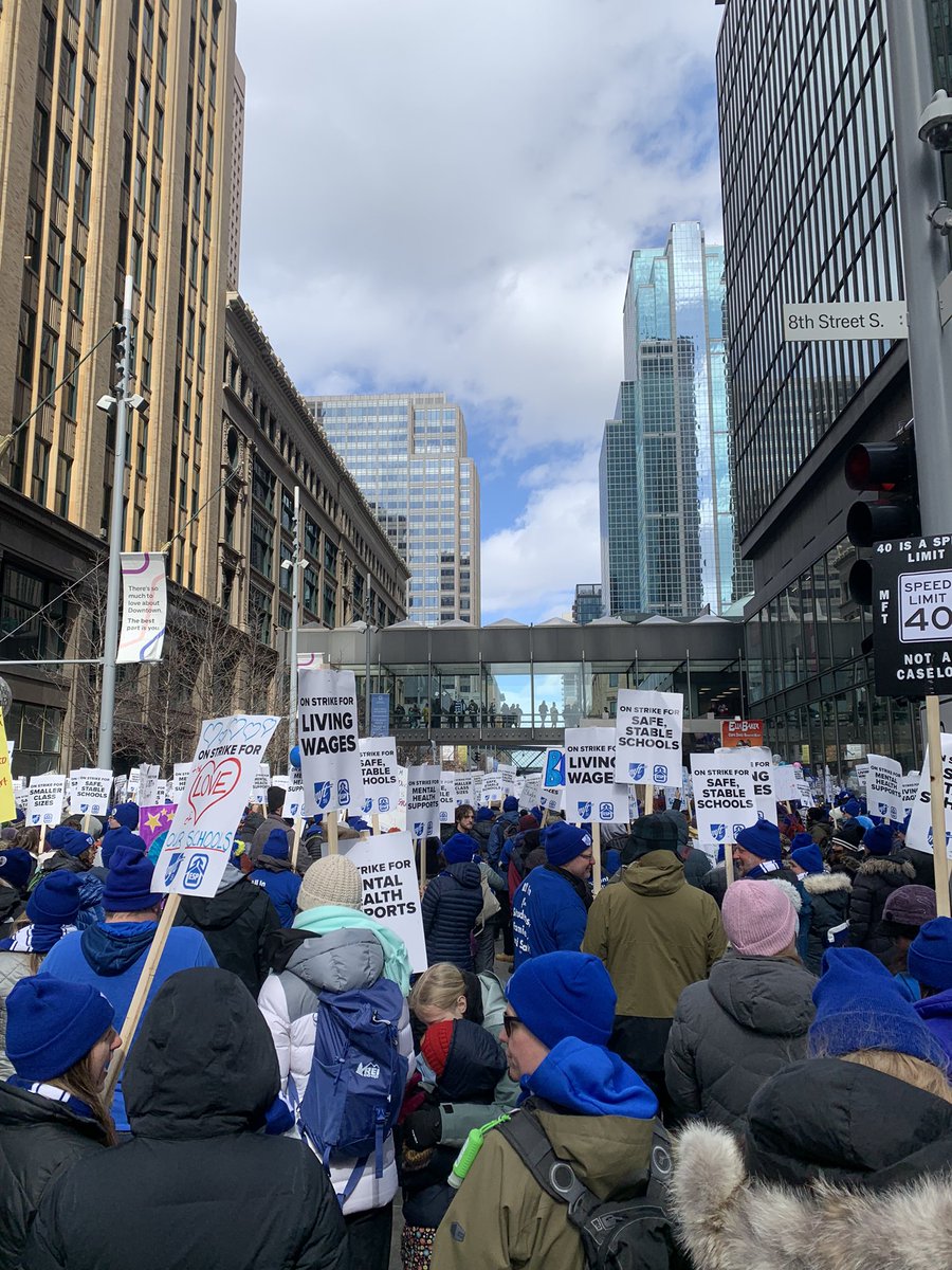 We’re back at Washburn and 50th tomorrow, 7:30-10! Come out to show your solidarity - we’d LOVE to see our students!! 💙 <a href="/MFT59/">Mike Theisen</a> #OneDayStronger #SafeAndStableMPS