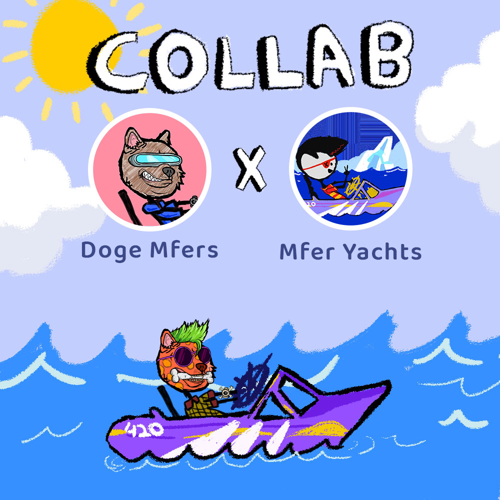 Giveaway Collab🤝

🎁 Prize:
2 FREE NFT from <a href="/mferyachts/">Mfer Yachtsᵐᶠᵉʳ (MINTING LIVE)</a> 
2 FREE NFT from <a href="/dogemfers/">dogemfers | MINTING NOW</a> 

✅ How to enter:
- Follow both <a href="/mferyachts/">Mfer Yachtsᵐᶠᵉʳ (MINTING LIVE)</a> and <a href="/dogemfers/">dogemfers | MINTING NOW</a>   
- RT, Like and Tag 3 #Mfers

#NFTs #NFTGiveaway #NFT