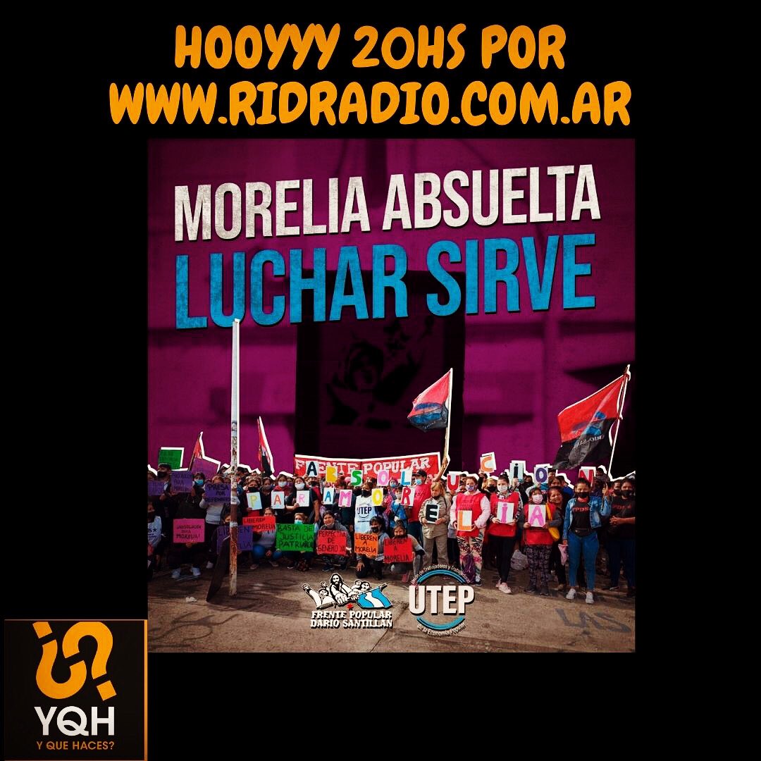 HOOYYY YQH? al aire🤘🏻 desde las 20 por <a href="/ridradio/">RID RADIO</a> ▶️ridradio.com.ar #EscuchoYQueHaces... Entrevistaremos a Yesica Osorio sobre la absolución de Morelia Colque y masss... Conducen @DCastaneda_OK y Pablo Pierro
