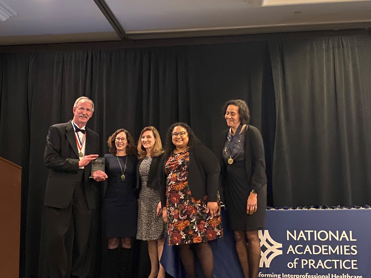 JeffCIPE's tweet photo. A few of #JCIPE’s very own accepting the Creativity in Practice and Education award from @NAPractice 🏆🎉 @besalzman @nethrankamd @annebmitch & Tracey Earland https://t.co/QPoTzRn7Ay