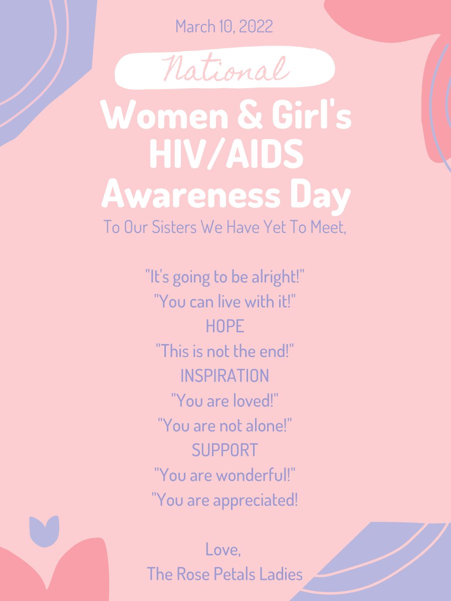 We celebrate and honor the families we serve and the women who so often carry everyone with them. See these special words from some of our group members. Happy Women and Girls HIV/AIDS Awareness Day.

#NWGHAAD #GetTested #Sisterhood #KnowYourStatus #StopHIVTogether