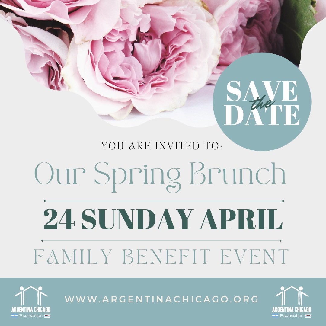argentinachicag's tweet photo. SAVE THE DATE!😊🗓
You are invited to our “SPRING BRUNCH”a benefit event for your whole family SUNDAY APRIL 24th
Grand Terrace Banquets
Please join us for our benefit spring brunch,an opportunity to celebrate our past accomplishments and show your support for our future plans. https://t.co/a03dgJ0J6x