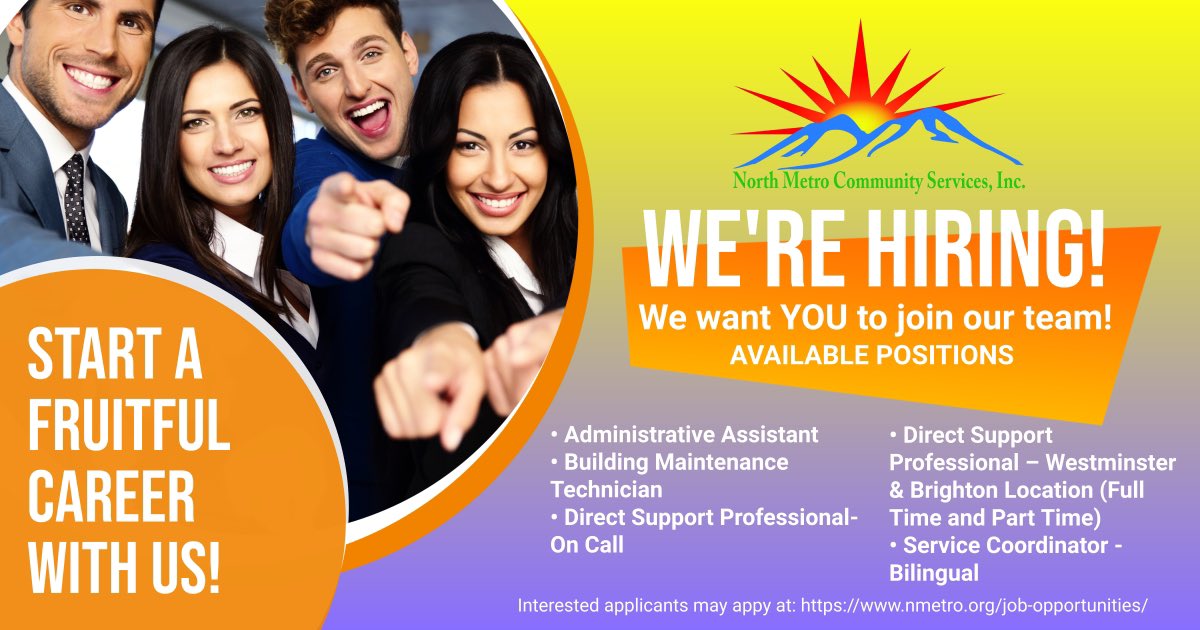 Looking for a job??? Come join our incredible organization and make a difference everyday!