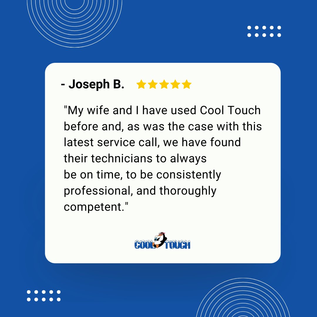 CoolTouchAC's tweet photo. ⭐⭐⭐⭐⭐

Thank you for the 5-star review, Joseph! We love hearing from our customers! https://t.co/0NQ40V2ceU