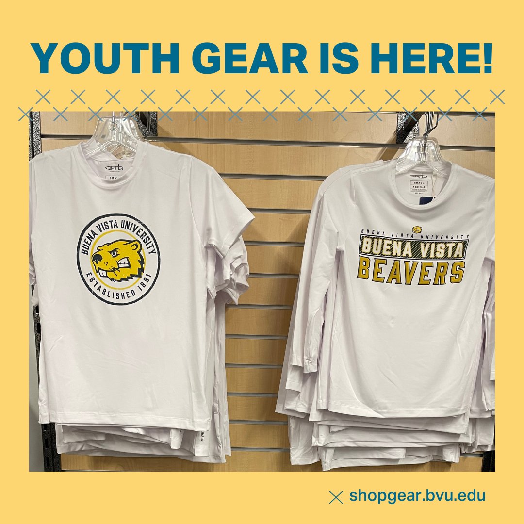 BVU_SpiritStore's tweet photo. New youth gear is here and more is on the way! Be sure to check online or in stores for the latest apparel! https://t.co/AJd8a6q0Sd