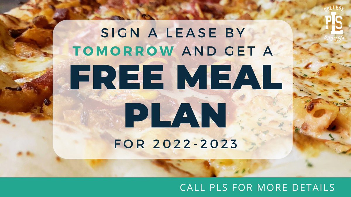 PLSOswego's tweet image. Get a FREE MEAL PLAN or get $1000 OFF your TOTAL lease price when you sign a lease by tomorrow! 🍕

📍 247 W Utica Street Oswego, NY
☎️ (315) 773-6473
✉️ Email: JamieL@plsuites.com

#PLSOswego #OswegoNY #SUNYOswego #OswegoState #LiveTheSuiteLife #MealPlan