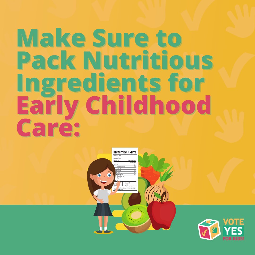 VoteYES4KidsNM's tweet image. ⏰ to #PackYourLunch 🍎 make sure to pack:
-1,000s of good child care jobs ✅
-Affordable high-quality ed+care for every family of young children ✅
-High wages+benefits that reach parity w/ public school teachers ✅
Approve this lunch, #VoteYESforKidsNM this upcoming Nov! 🗳